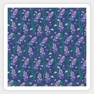 Lavender Fields Pattern, Dark Sticker